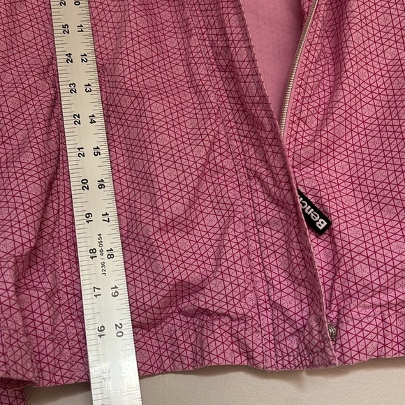 Bench Logo windbreaker hidden hood zip pink women small - Picture 8 of 9